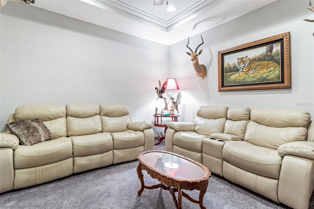 This additional space is a private retreat for its new owner.  Convert this space into a seating room, office, cigar room, media center- the potential is endless.