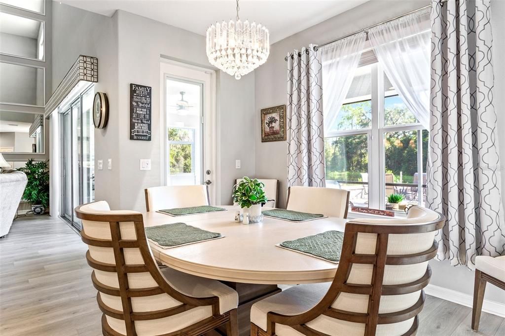 Informal dining space is perfect for breakfast or regular seating aside from the dining room.