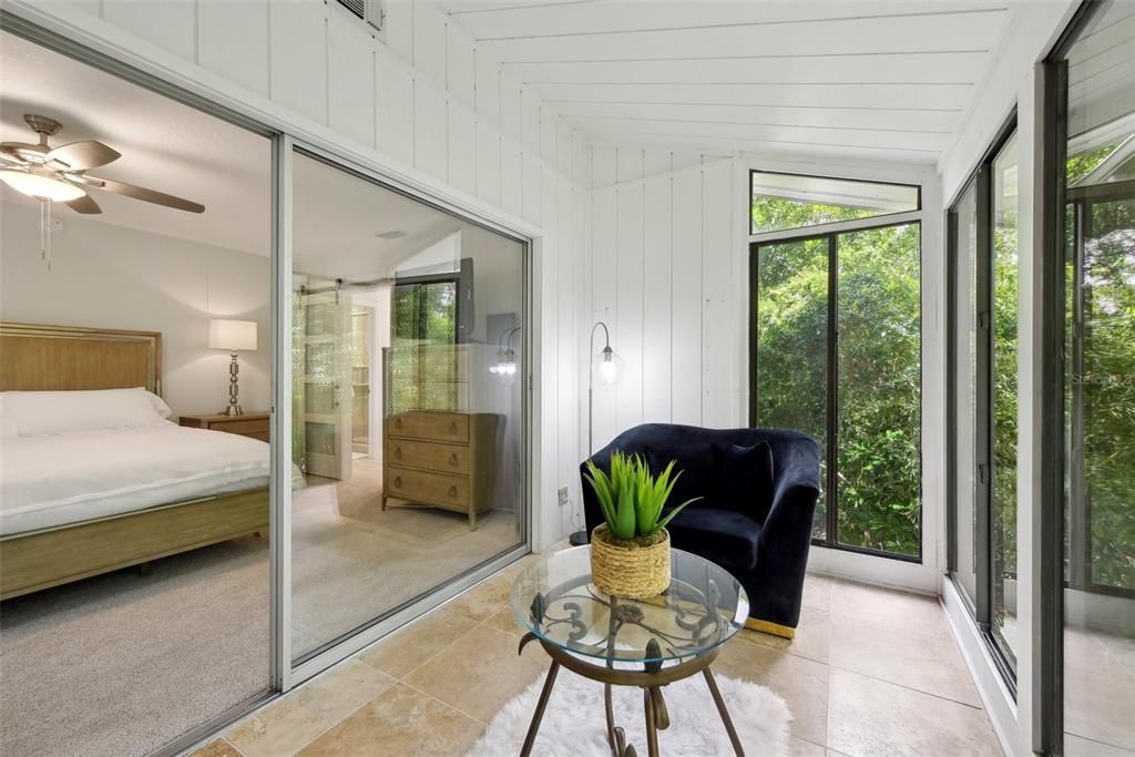 Imagine having your morning coffee or evening glass of wine in this serene space surrounded by a wall of green.  You'll feel like you're in the trees!