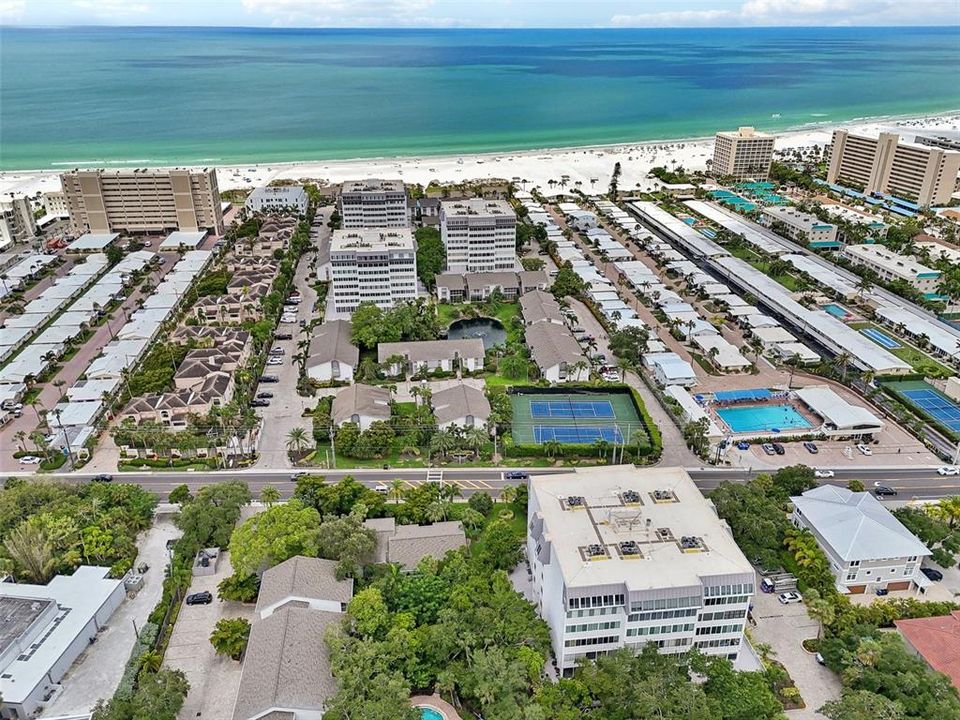 Aerial view of Gulf to Bay property