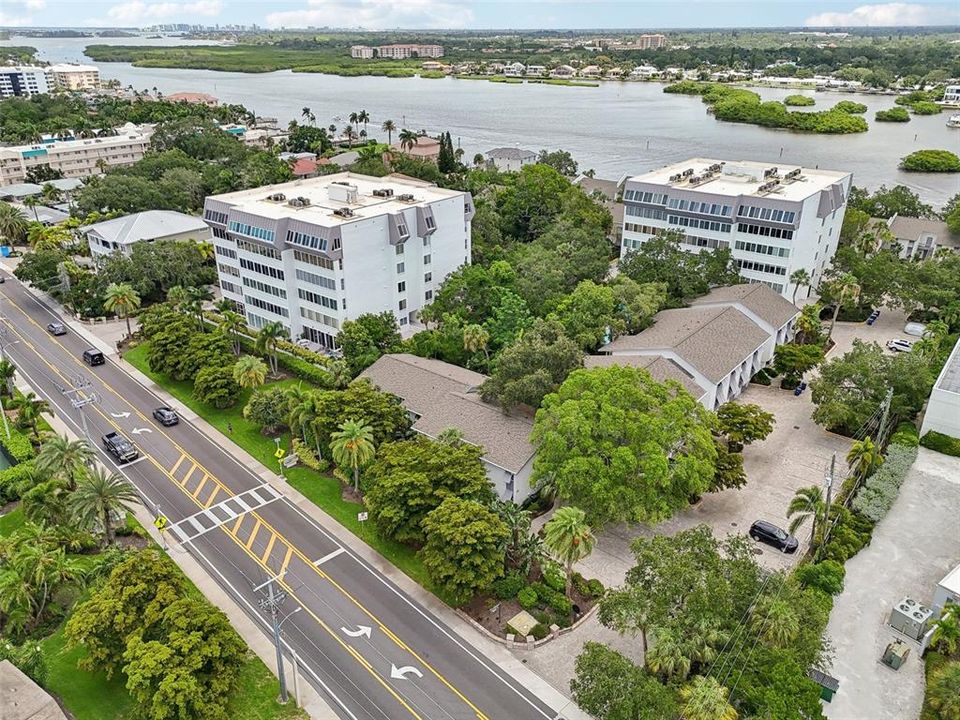 Aerial view of the Gulf Side of Peppertree