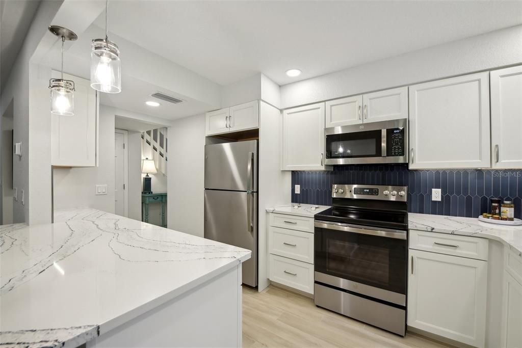 Kitchen with custom lighting