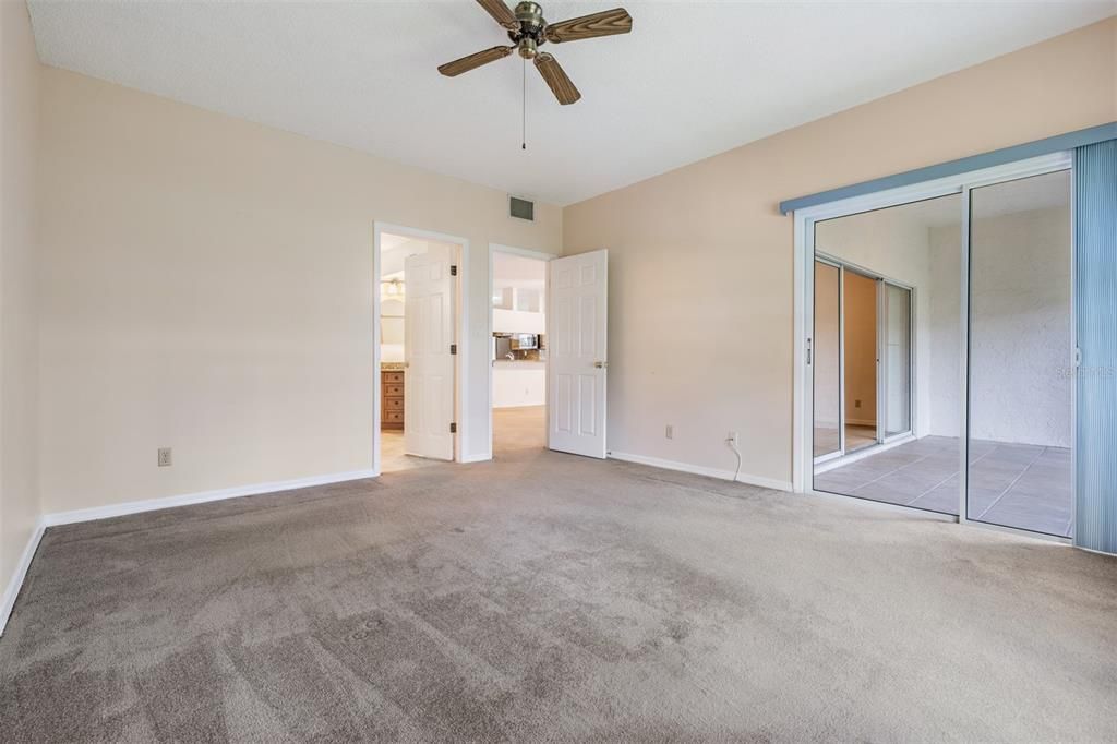 Bedroom has access to the Lanai