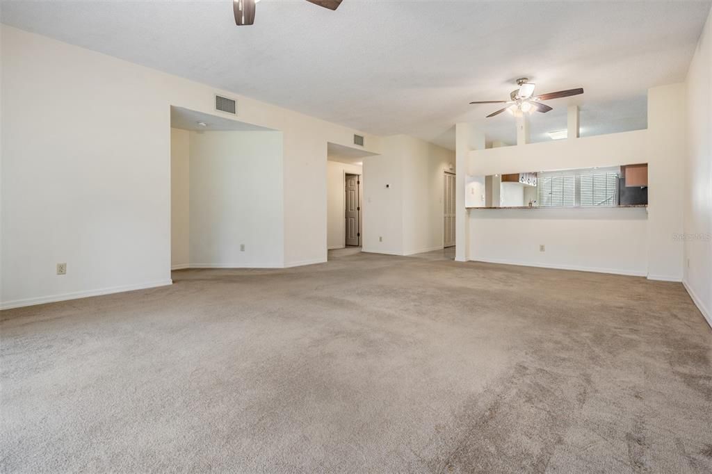 Kitchen is Open to the Living/Dining area