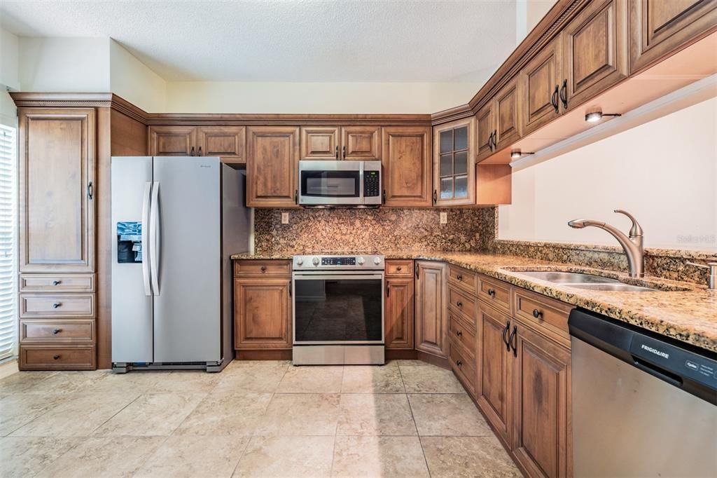 Wow!  Wood Cabinets and Pantry