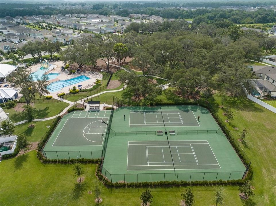 Community Tennis and Basketball Court