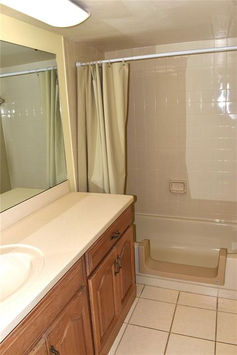 Hall bath with Tile Flooring