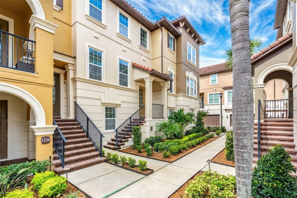 Grand and welcoming courtyard