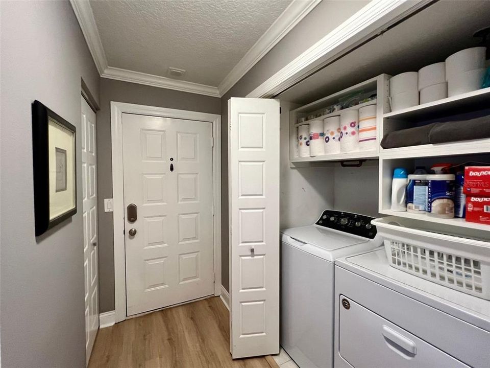 Hallway laundry closet