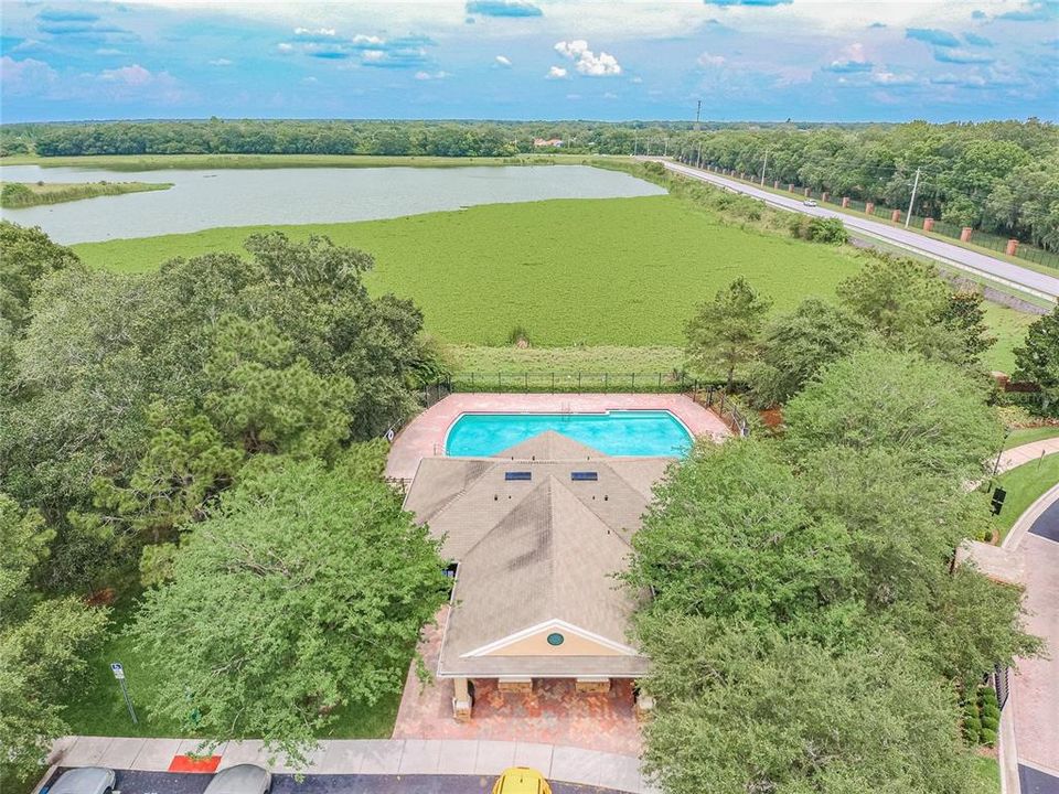 One of two Community Pools, just across the street