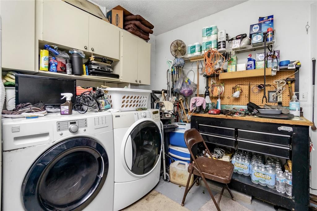 Laundry in garage