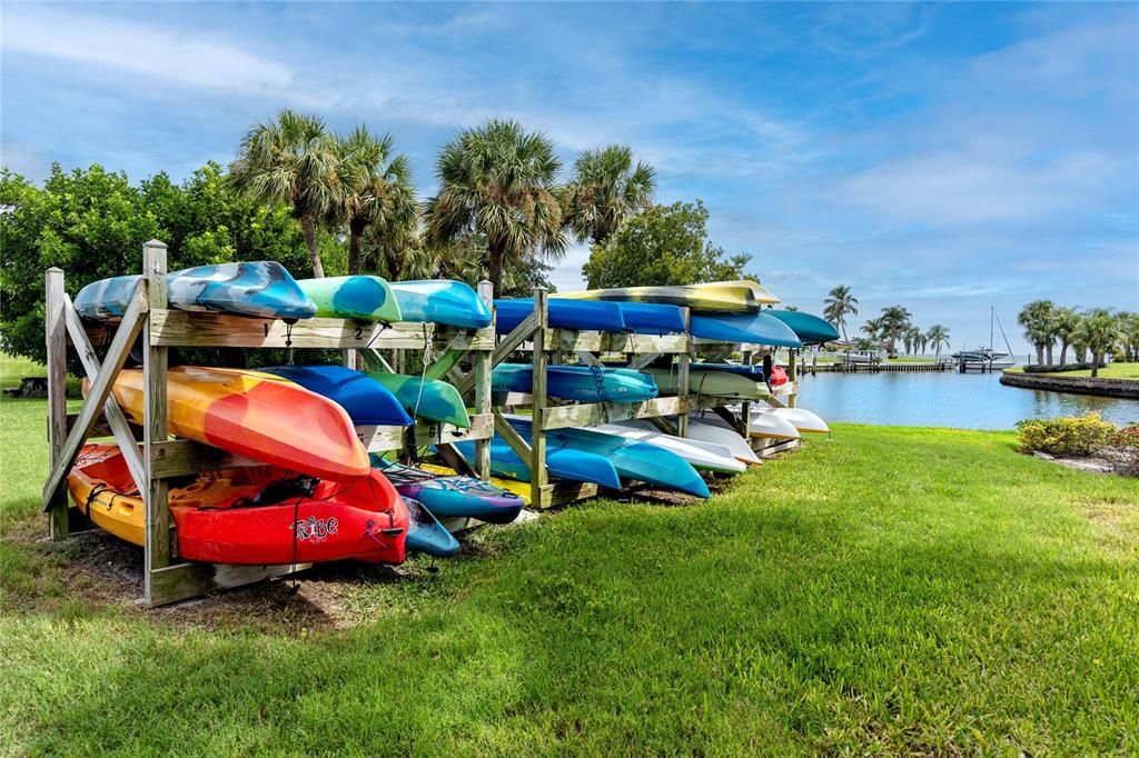 kayak and paddleboard storage to rent