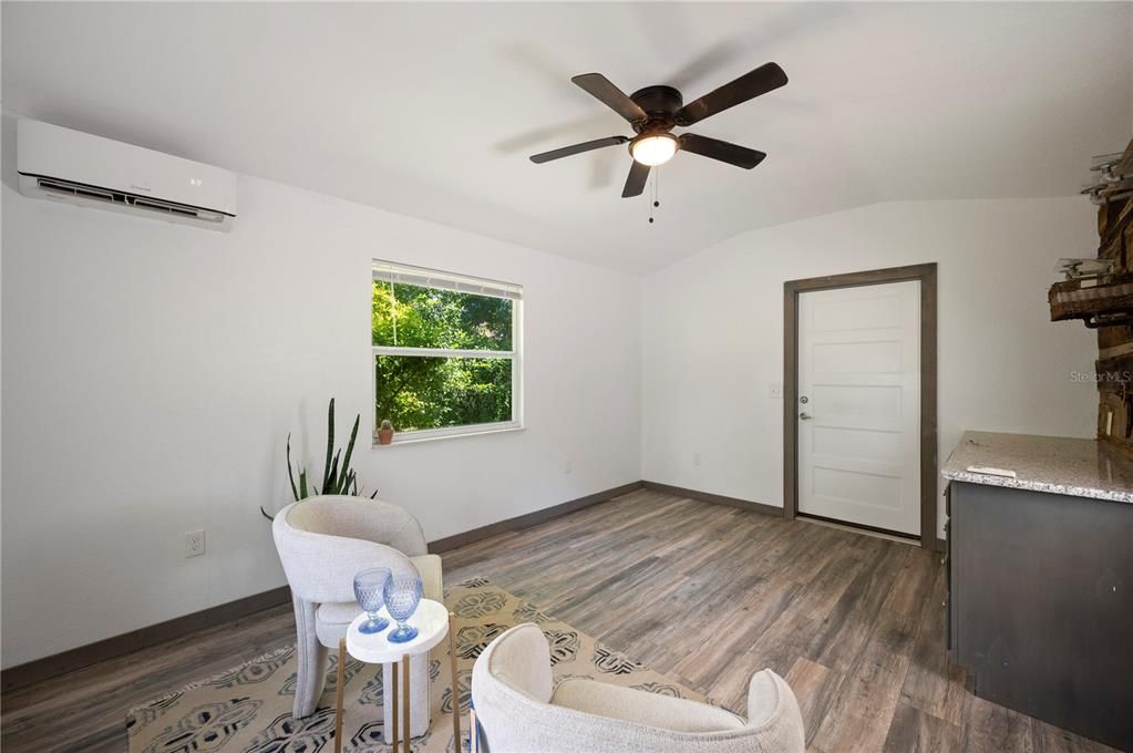 Bonus room with mini split AC unit