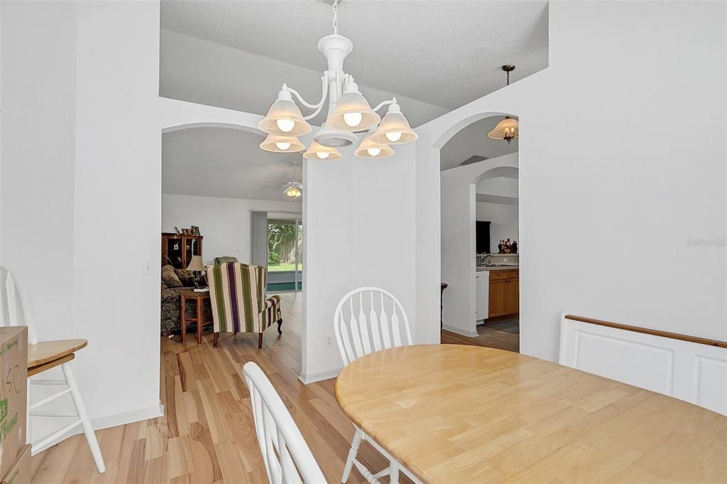 DINING ROOM LOOKING TO FAMILY ROOM