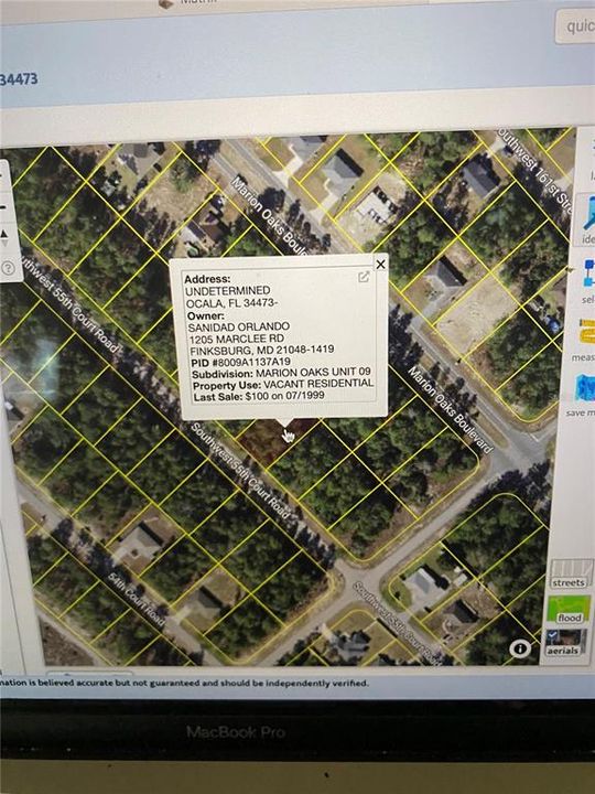 Marion County Property Tax Appraisal Arial map