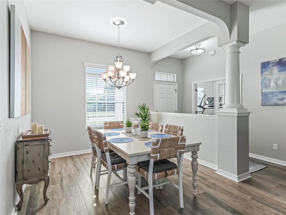 Dining Room, notice the beautiful upgraded floors