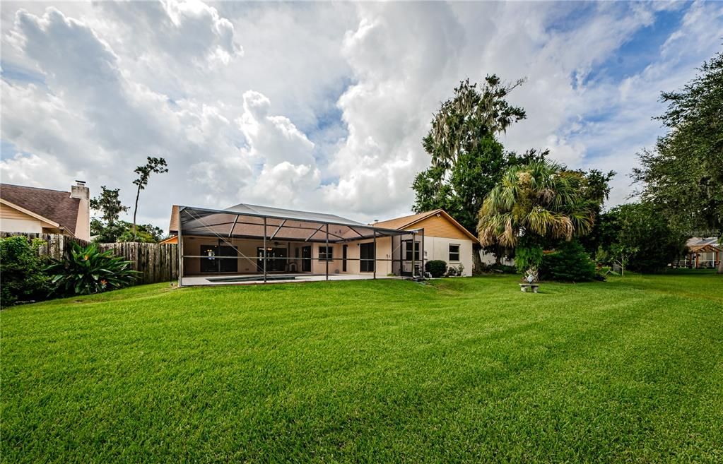 Rear view from yard to the house