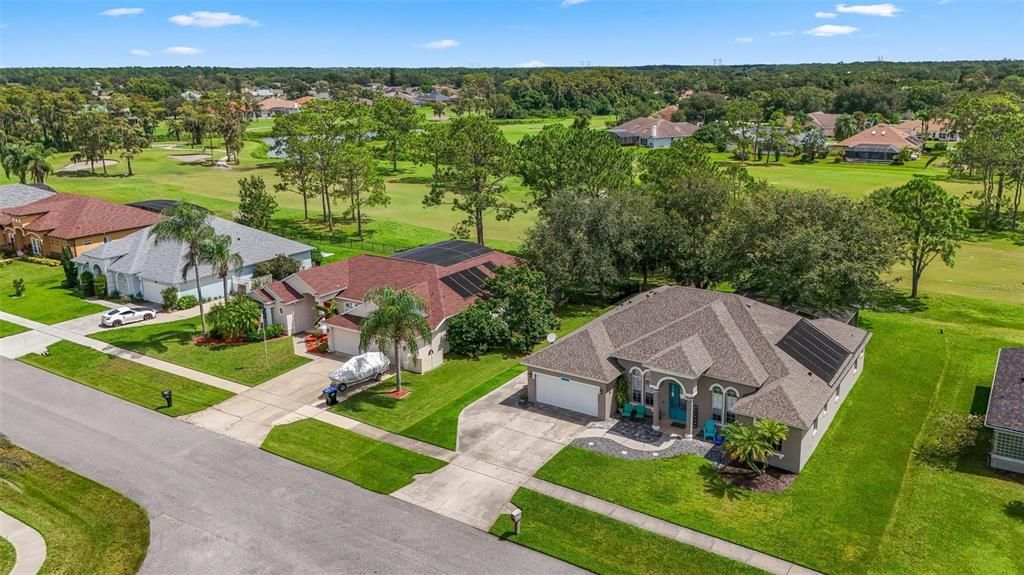 Aerial View of home on Golf Course