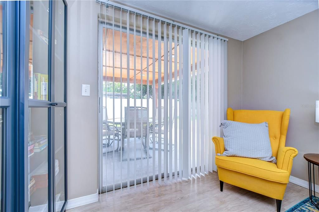 Sliding Glass Door from Primary Bedroom to the Patio