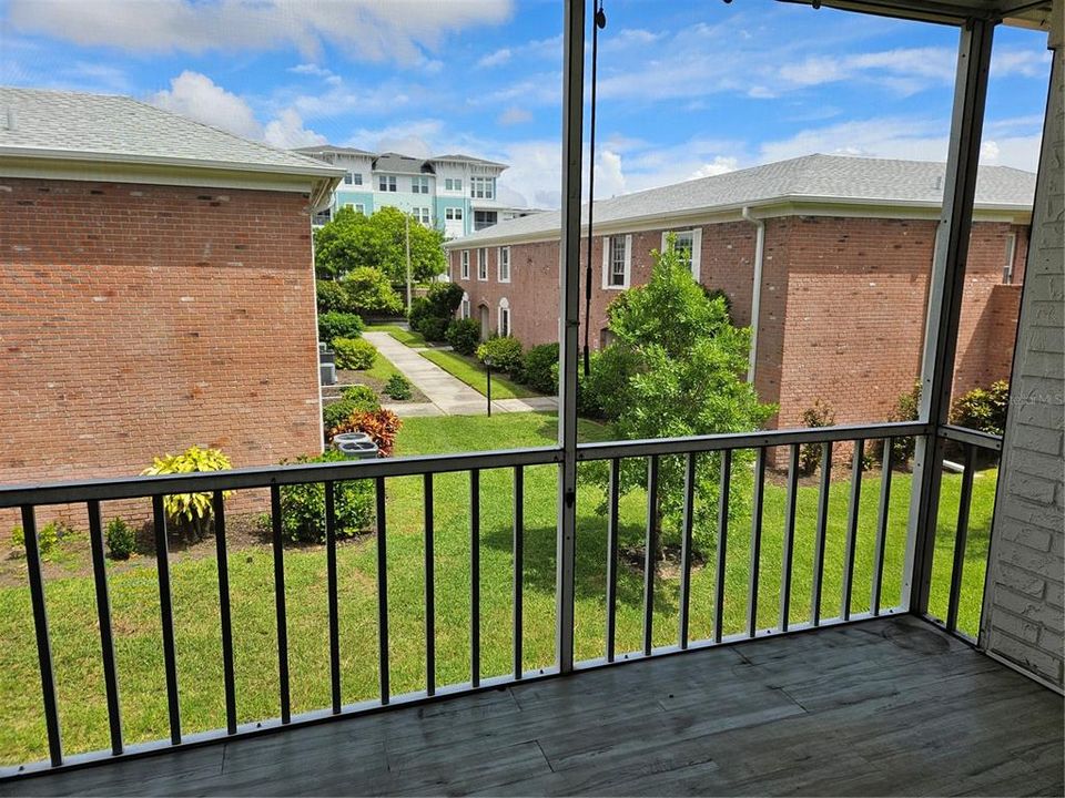 YARD VIEW FROM SCREENED BALCONY