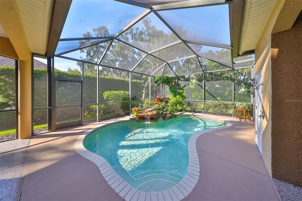 Pool. Notice outdoor shower on the right.