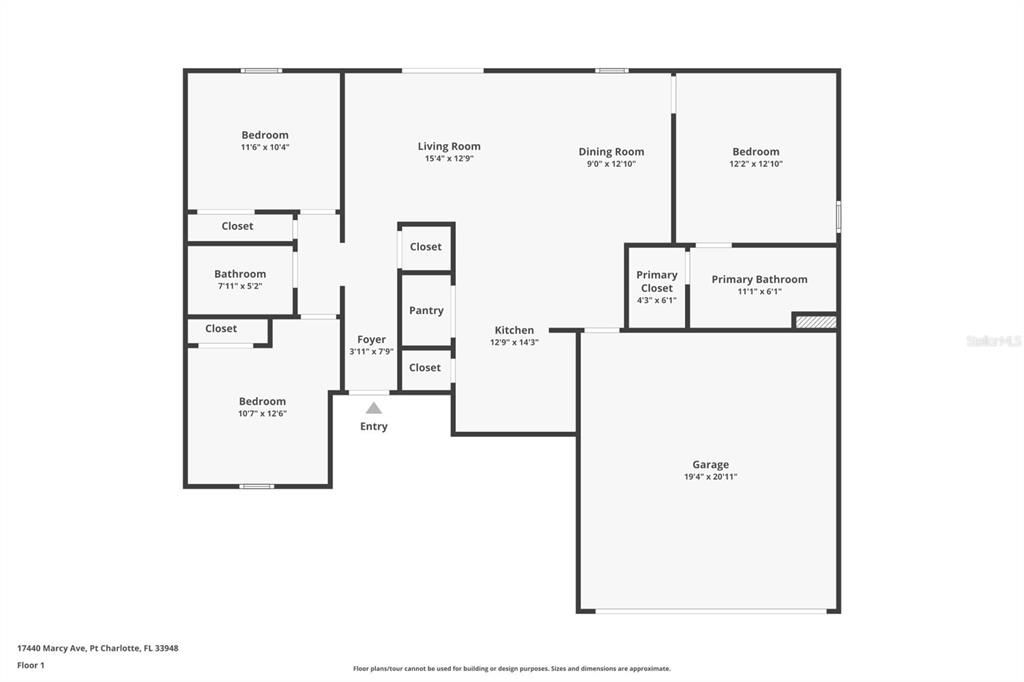 На продажу: $295,000 (3 спален, 2 ванн, 1294 Квадратных фут)