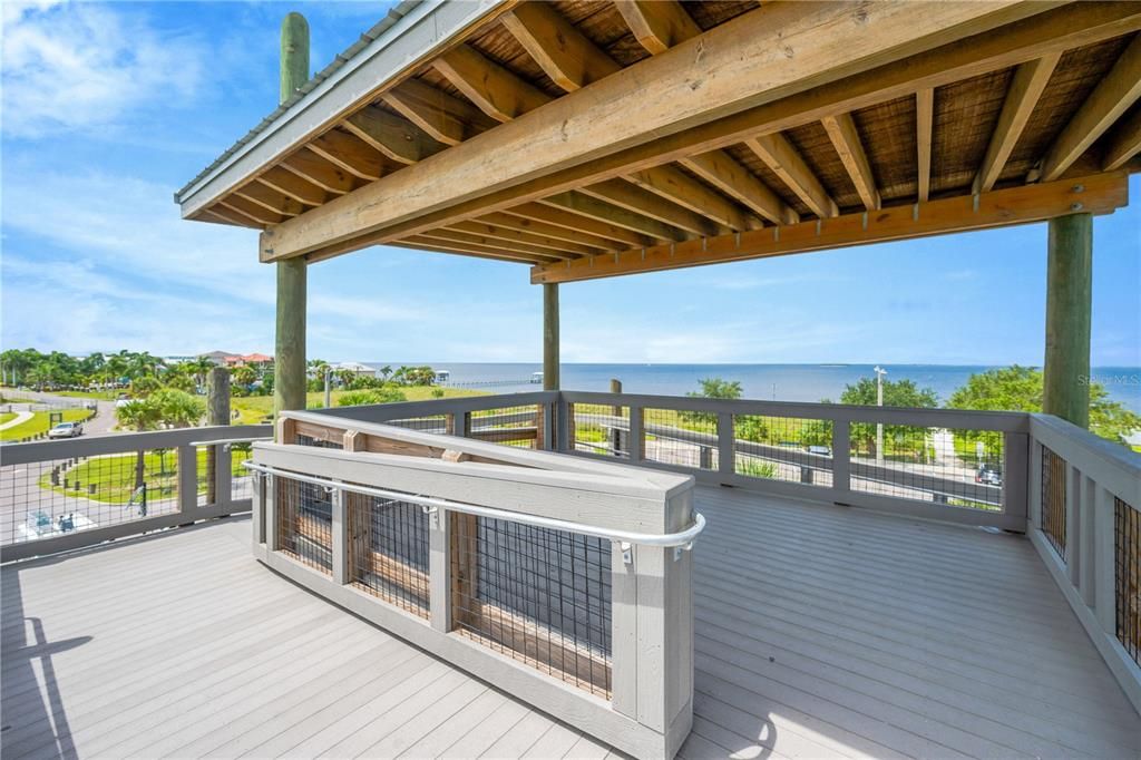 Observation deck at Apollo Beach Nature Park is a great place to enjoy the sunset.