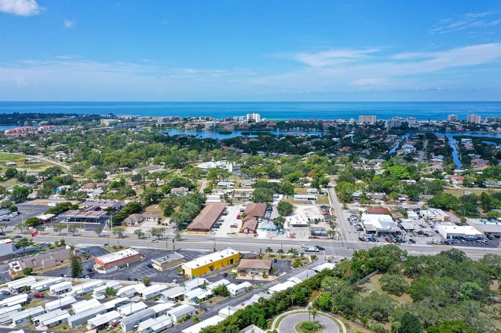 Aerial View of Siesta Key, The Gulf of Mexico & the Intercoastal Waterways