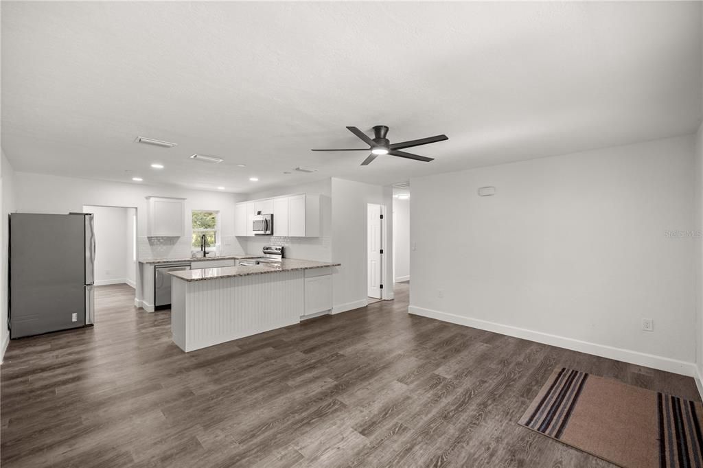 Front Room into kitchen