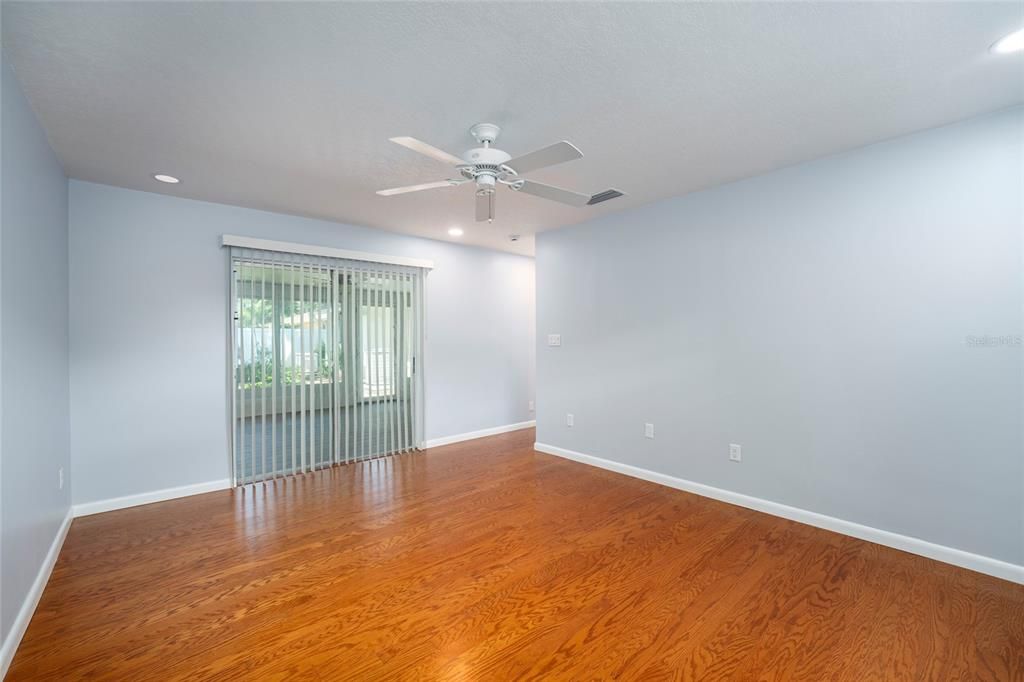 Huge Master Bedroom with sliders leading out to your expansive Florida Room under A/C!