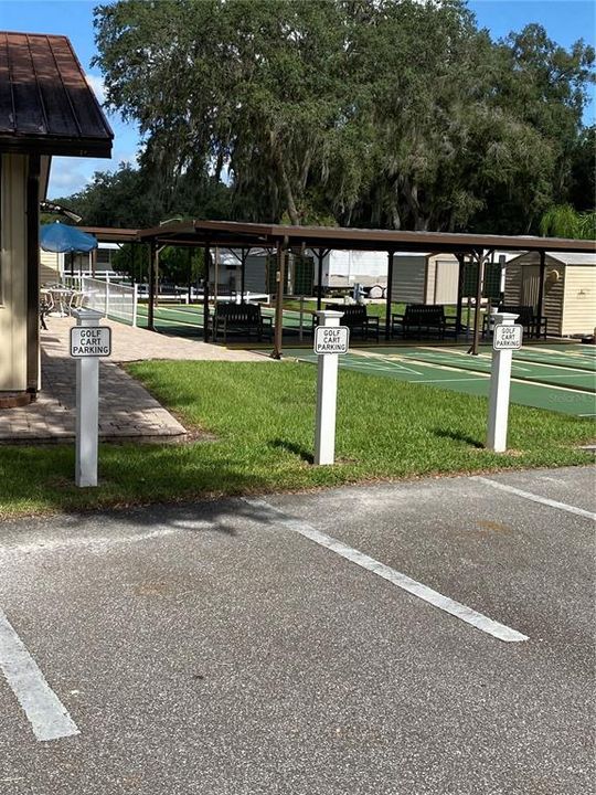 Golf Cart parking at clubhouse