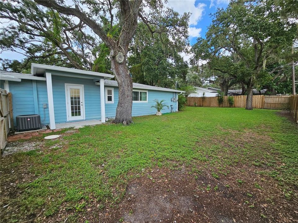 Side Yard with Door to Kitchen