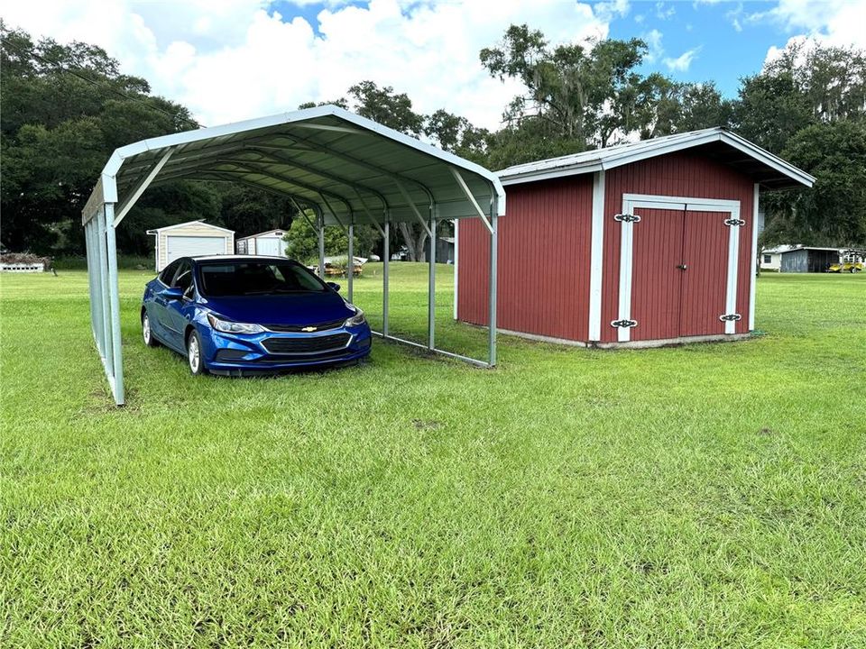 carport and shed