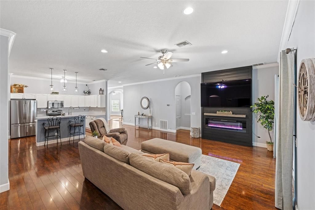 Open Concept Living Room and Kitchen