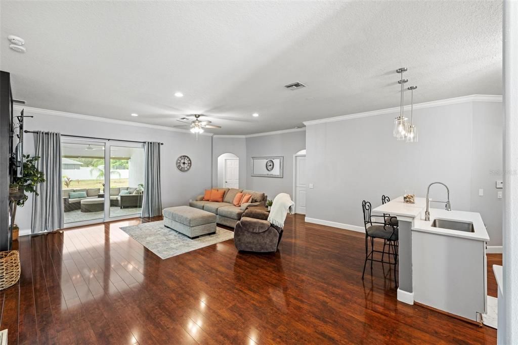 Open Concept Living Room and Kitchen