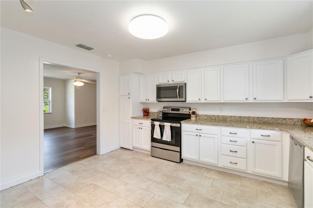 Kitchen View to Living Room