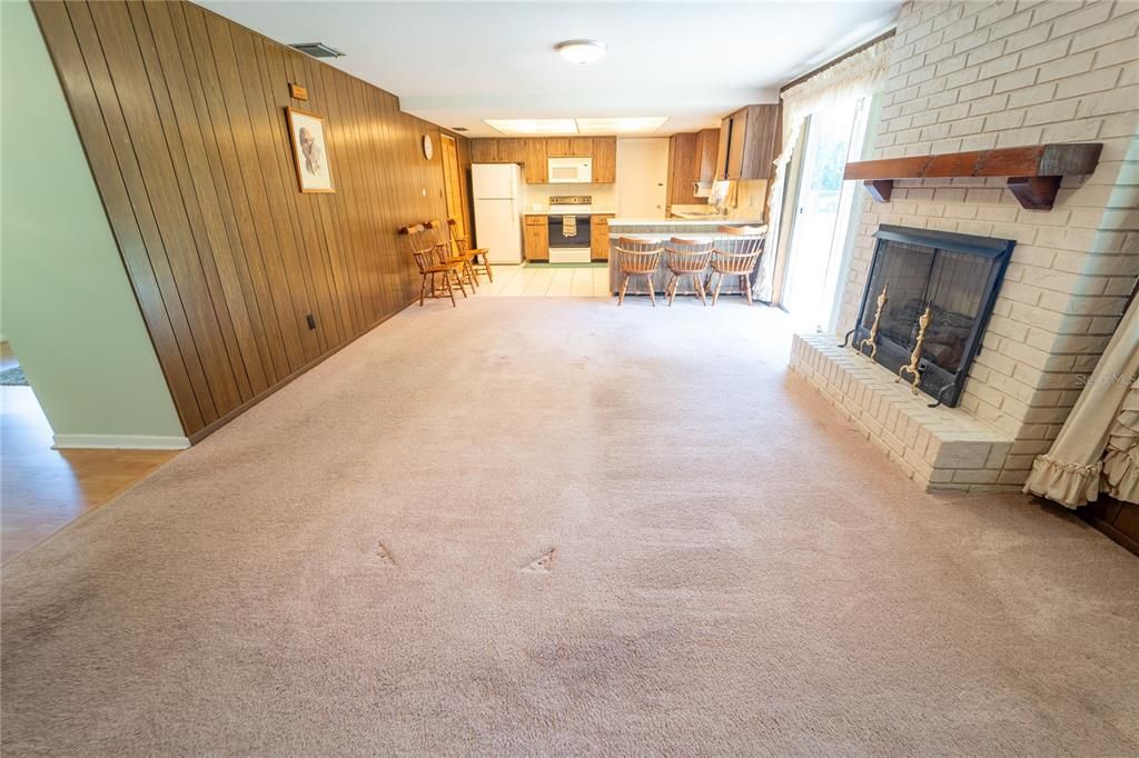 FAMILY ROOM AND KITCHEN