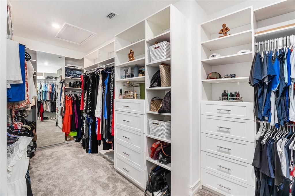 Custom designed closet