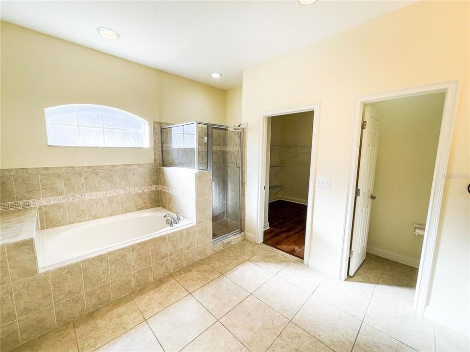 Primary Bathroom - Garden Tub and Shower