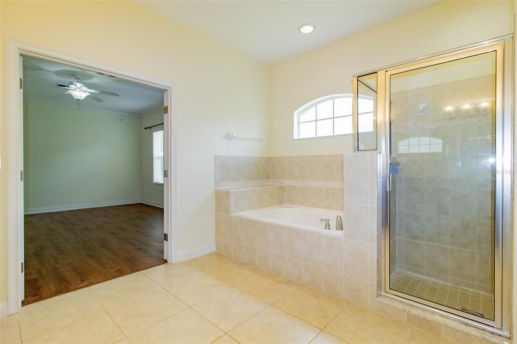 Primary Bathroom - Garden Tub and Shower