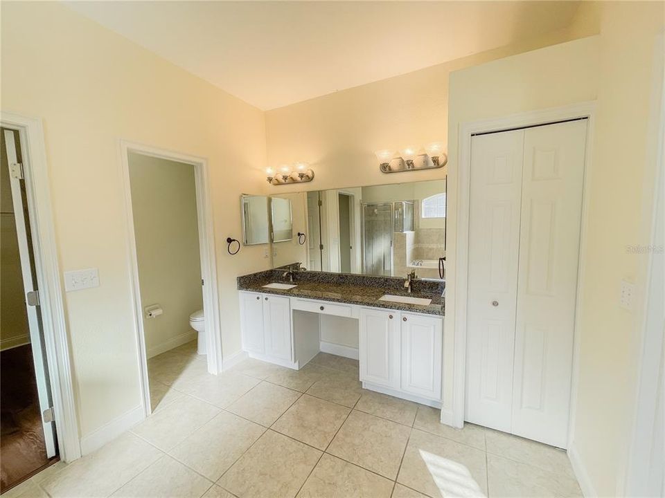 Primary Bathroom - Double Vanity and Water Closet