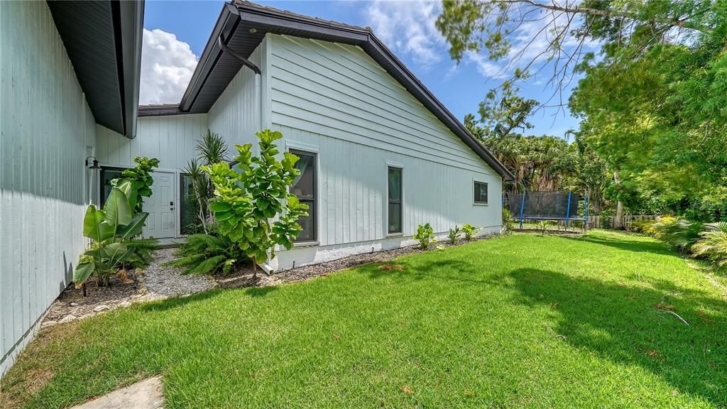 Plenty of yard space surrounding each side of the home.