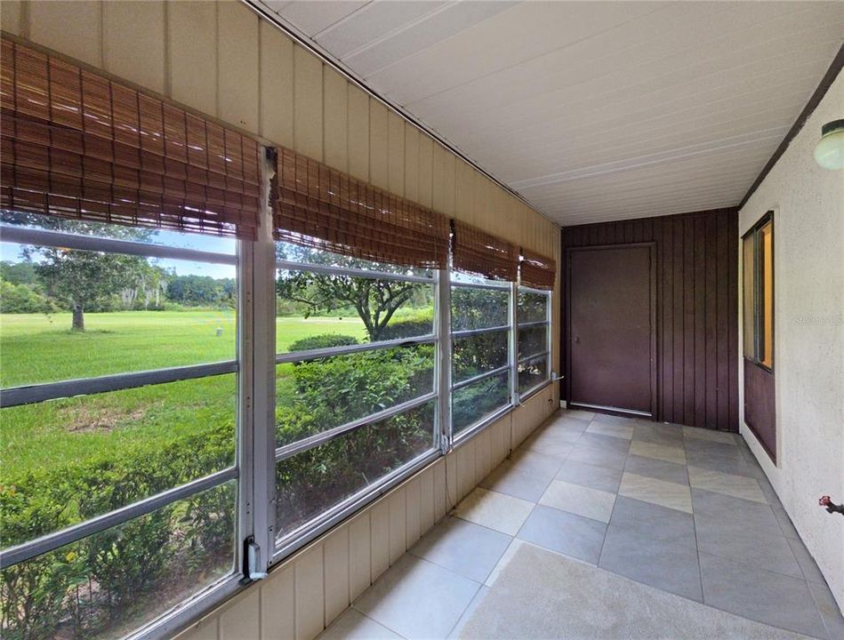 Enclosed Lanai w/golf course view