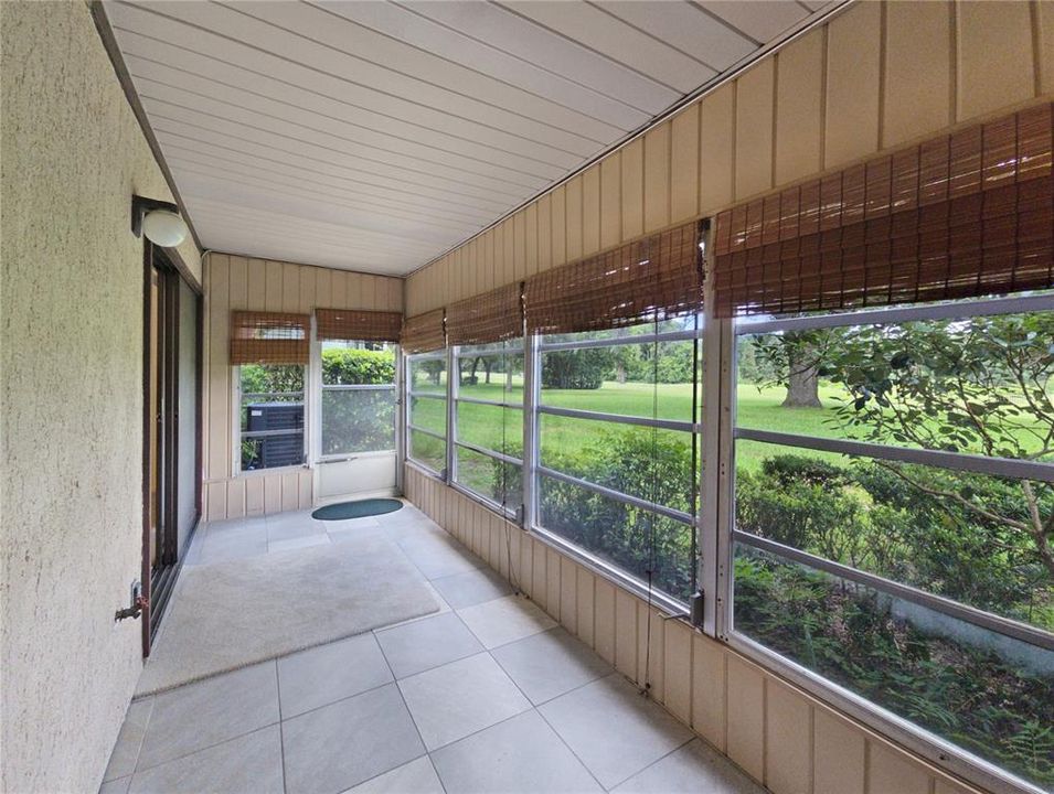 Enclosed Lanai w/golf course view