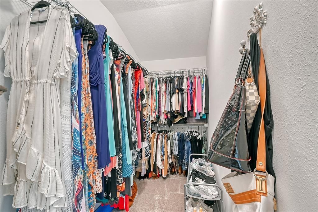 Spacious master bedroom closet