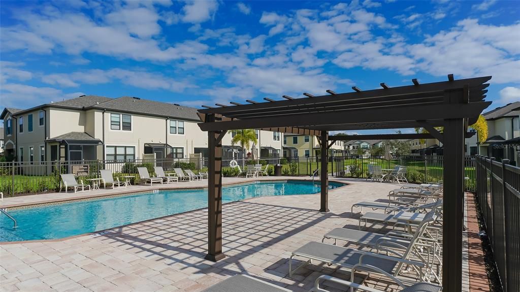 Pool with lounge seating