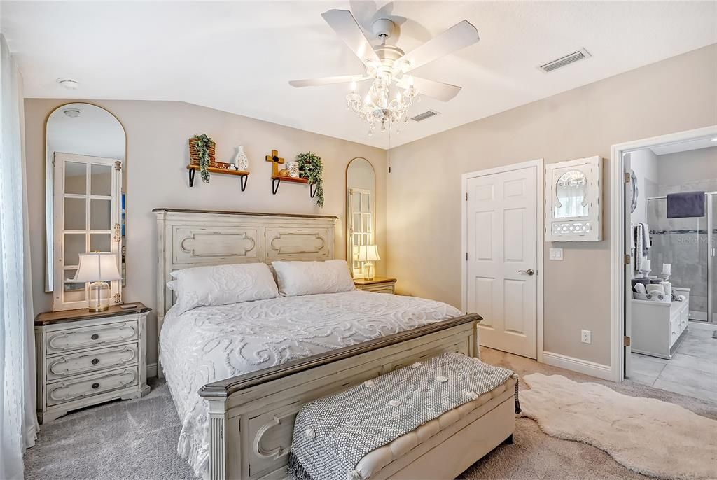 Master bedroom with ensuite bathroom