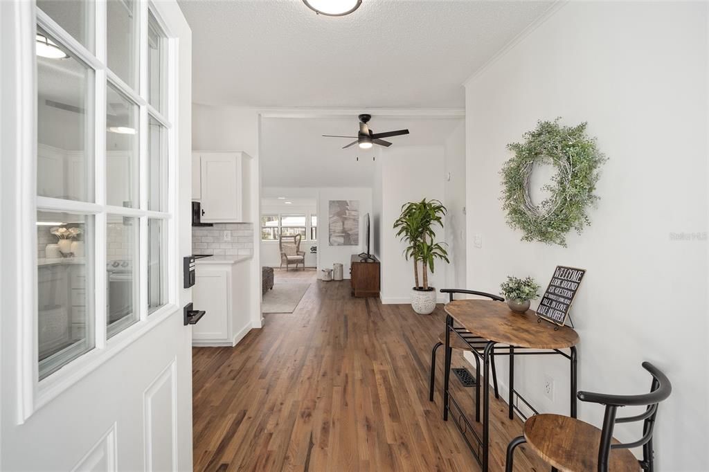 front entrance - looking into living room