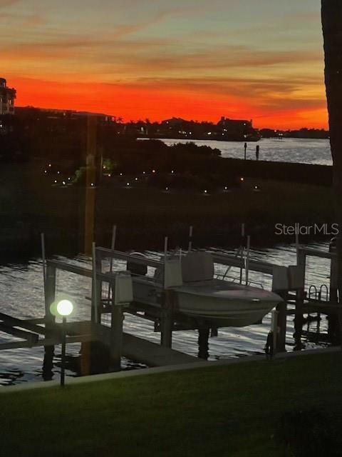 PHOTO OF SUNSET, TAKEN FROM THE LANAI SEATING AREA OF UNIT 222