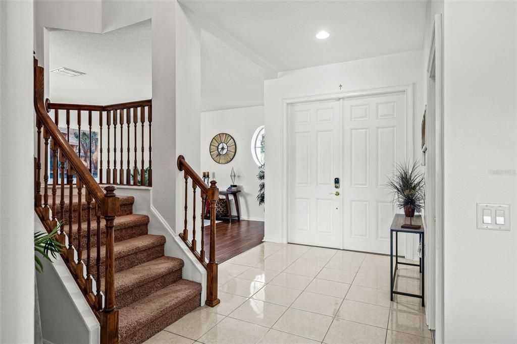 All carpet replaced with laminate flooring from the stairway and all upstairs.